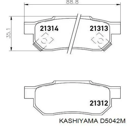 Колодки дисковые  Kashiyama D5042M цена, от 14.33 USD