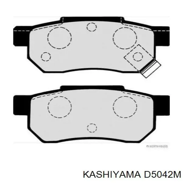 Купить D5042M Kashiyama Колодки тормозные задние, дисковые