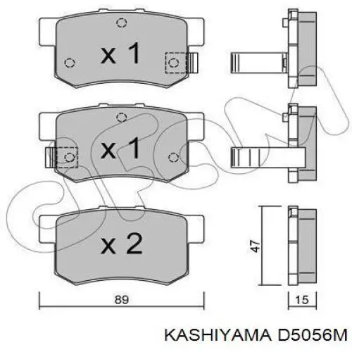 Купить D5056M Kashiyama Колодки тормозные задние, дисковые