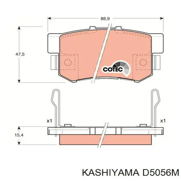 Задние тормозные колодки D5056M Kashiyama
