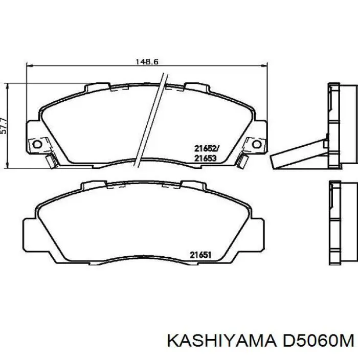 Колодки гальмівні передні, дискові D5060M Kashiyama