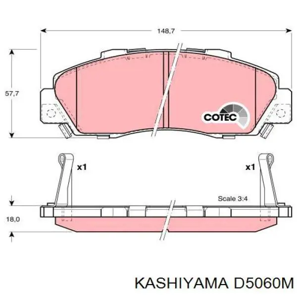 Купить D5060M Kashiyama Колодки тормозные