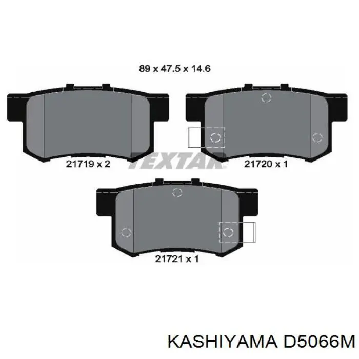 Задние тормозные колодки D5066M Kashiyama