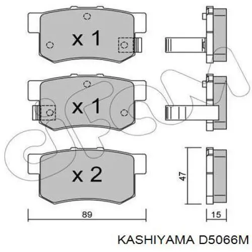 D5066M Kashiyama Колодки тормозные дисковые комплект