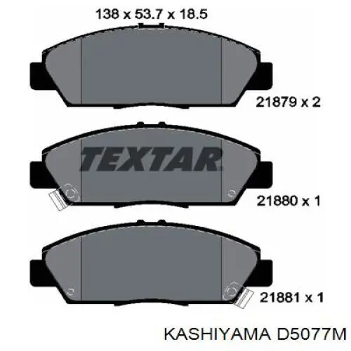 Колодки Kashiyama D5077M цена, от 17.31 USD
