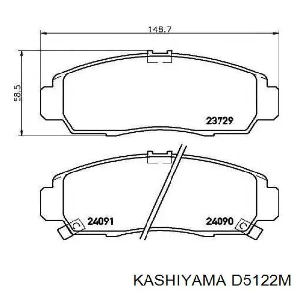 D5122M Kashiyama колодки тормозные передние дисковые