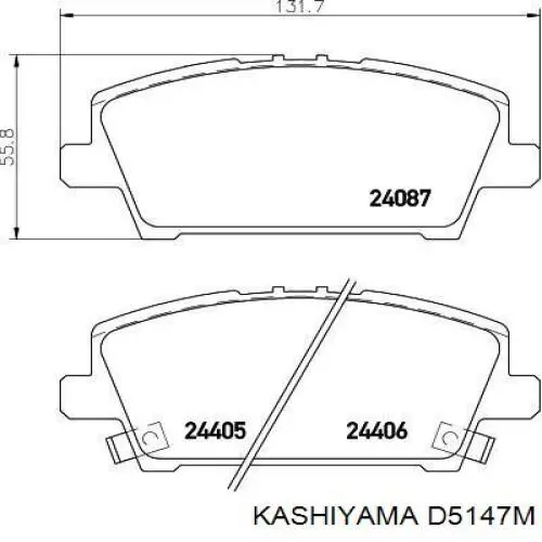 D5147M Kashiyama Колодки передние