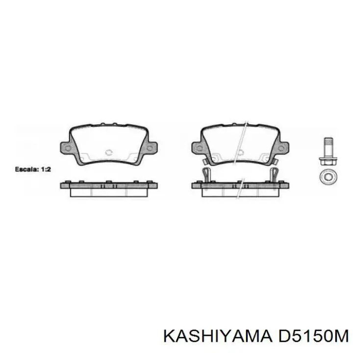 D5150M Kashiyama колодки тормозные задние дисковые