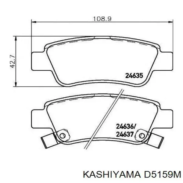 Задние тормозные колодки D5159M Kashiyama