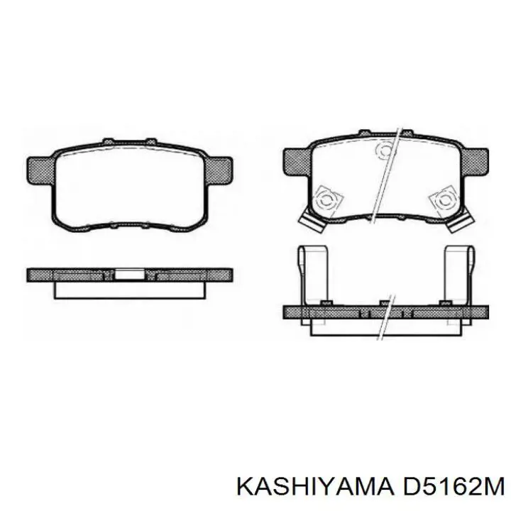 Задние тормозные колодки D5162M Kashiyama