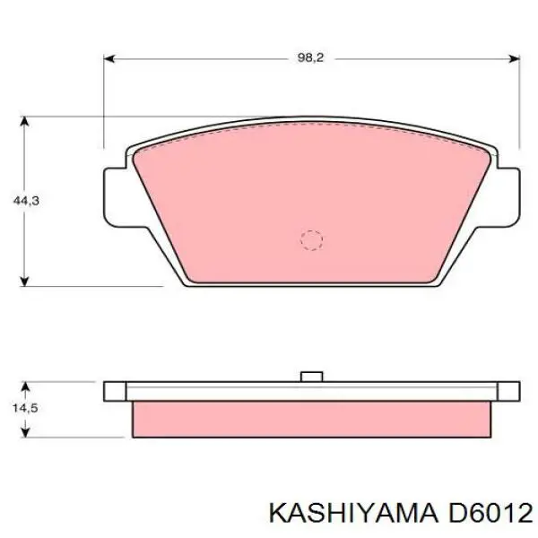 Задние тормозные колодки D6012 Kashiyama