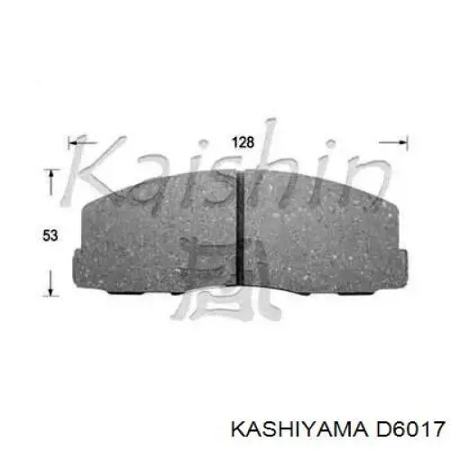 Передние тормозные колодки D6017 Kashiyama