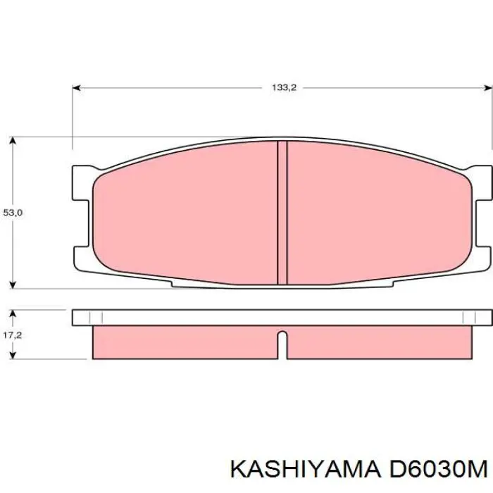 D6030M Kashiyama колодки тормозные передние дисковые