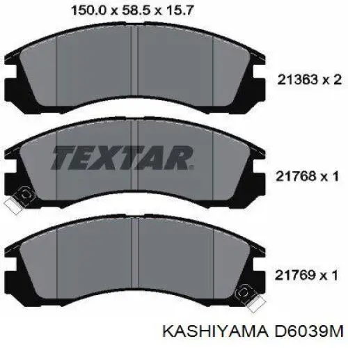 Колодки Kashiyama D6039M цена, от 26.88 USD