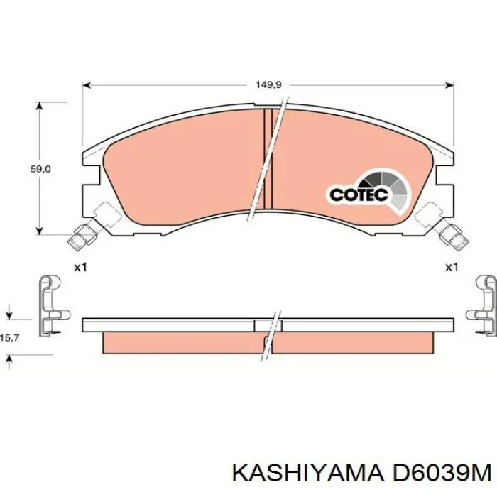 Купить D6039M Kashiyama Колодки тормозные