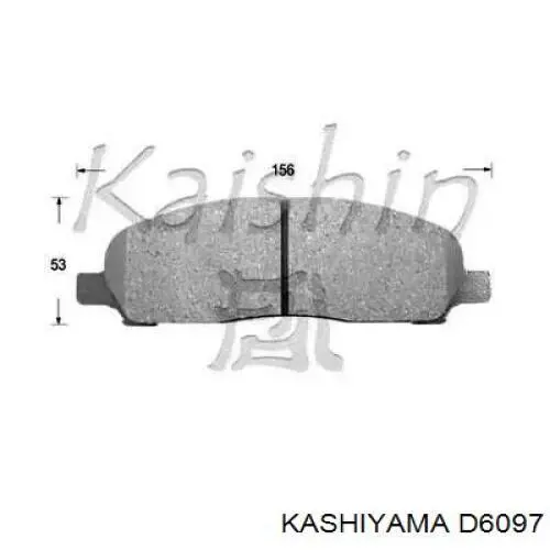 D6097 Kashiyama колодки тормозные передние дисковые