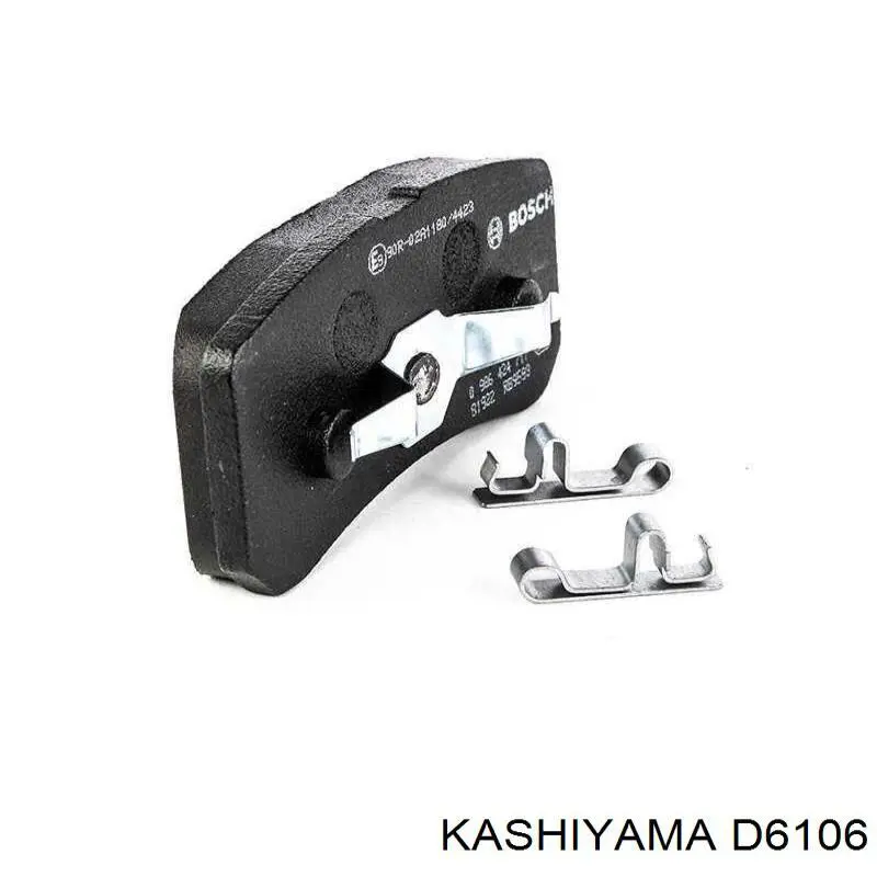 Купить D6106 Kashiyama Колодки тормозные задние, дисковые