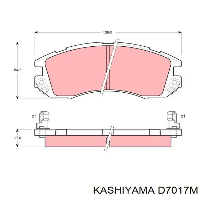 Колодки Kashiyama D7017M цена, от 14.66 USD