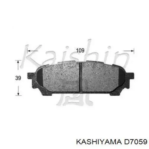 Колодки дисковые  Kashiyama D7059 цена, от 18.30 USD