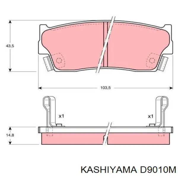 Передние тормозные колодки D9010M Kashiyama