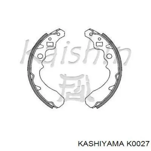 Задние барабанные колодки K0027 Kashiyama