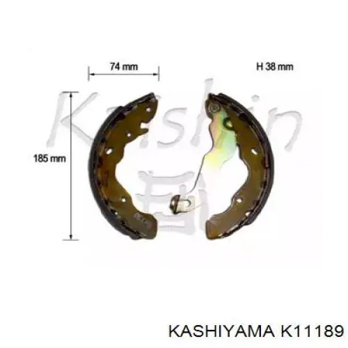 Задние барабанные колодки K11189 Kashiyama