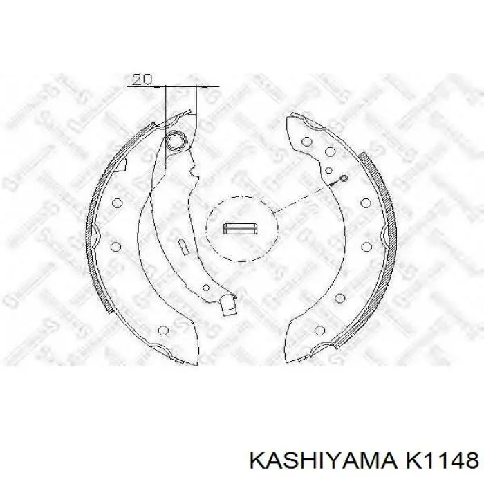 K1148 Kashiyama колодки тормозные задние барабанные