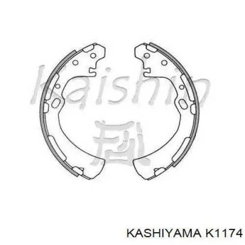 K1174 Kashiyama колодки тормозные задние барабанные
