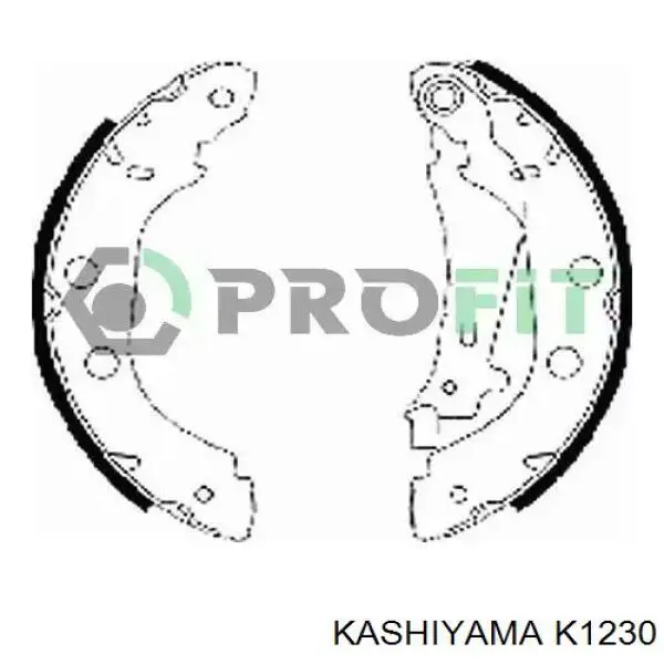 K1230 Kashiyama колодки тормозные задние барабанные