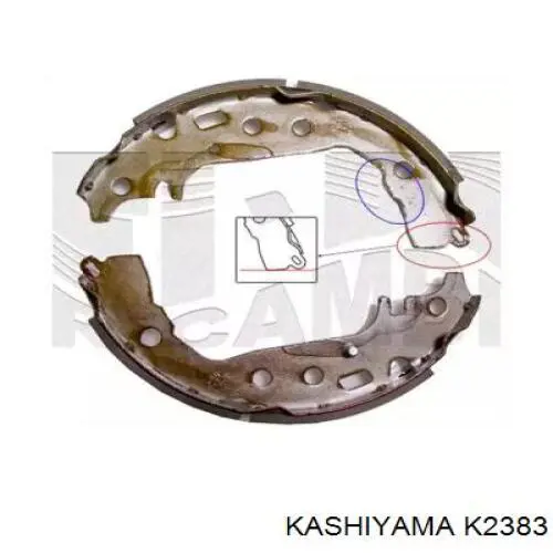 k2383 Kashiyama задние барабанные колодки