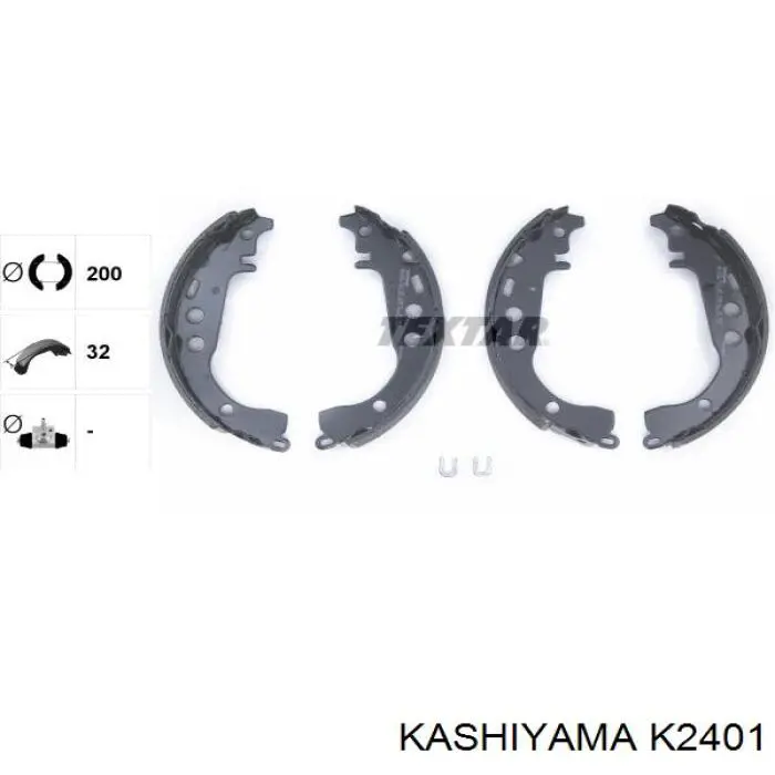 Задние барабанные колодки K2401 Kashiyama