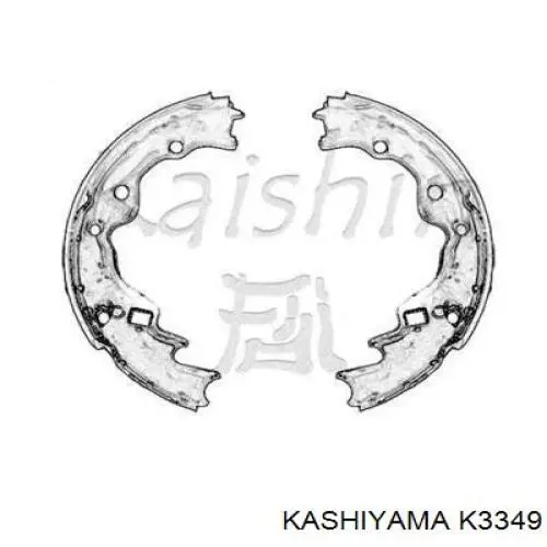 Задние барабанные колодки K3349 Kashiyama