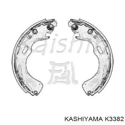 Задние барабанные колодки K3382 Kashiyama