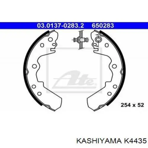 Купить K4435 Kashiyama Задние барабанные тормозные колодки