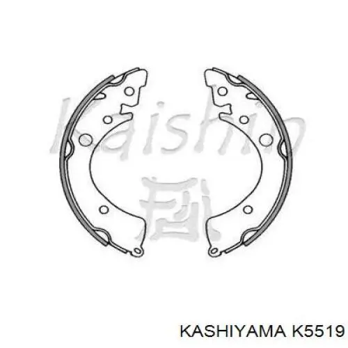 Задние барабанные колодки K5519 Kashiyama