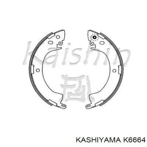 Задние барабанные колодки K6664 Kashiyama