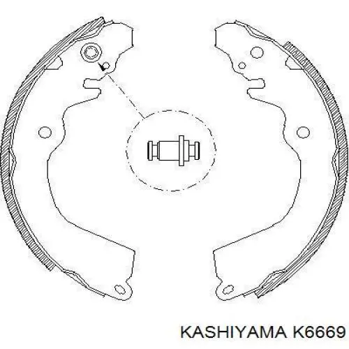 K6669 Kashiyama задние барабанные колодки