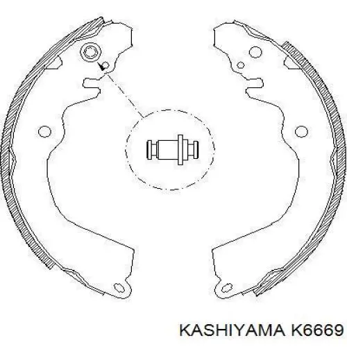 Задние барабанные колодки K6669 Kashiyama