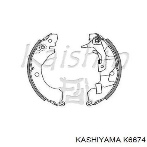 Задние барабанные колодки K6674 Kashiyama