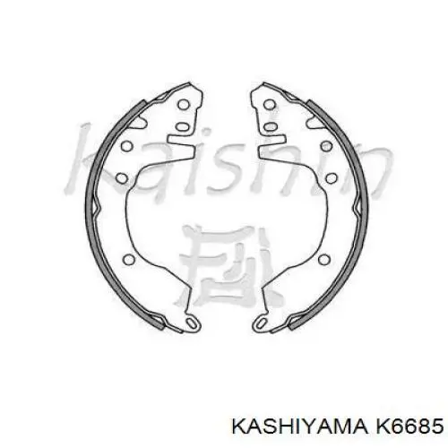 K6685 Kashiyama задние барабанные колодки