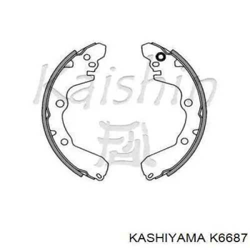 Купить K6687 Kashiyama Задние барабанные тормозные колодки