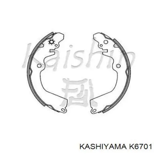 Купить K6701 Kashiyama Задние барабанные тормозные колодки