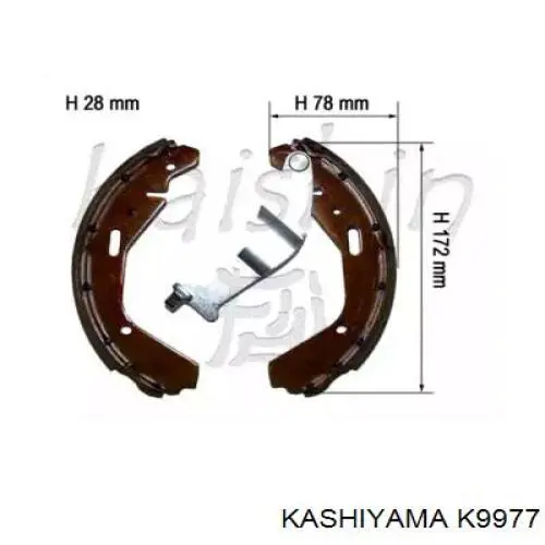 K9977 Kashiyama колодки тормозные задние барабанные