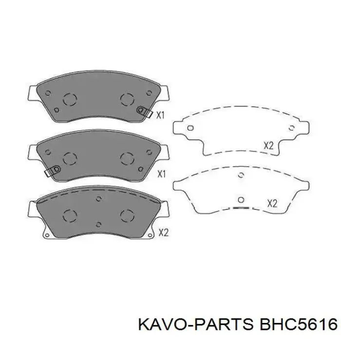 Купить BHC5616 Kavo Parts Трос стояночного тормоза задний левый
