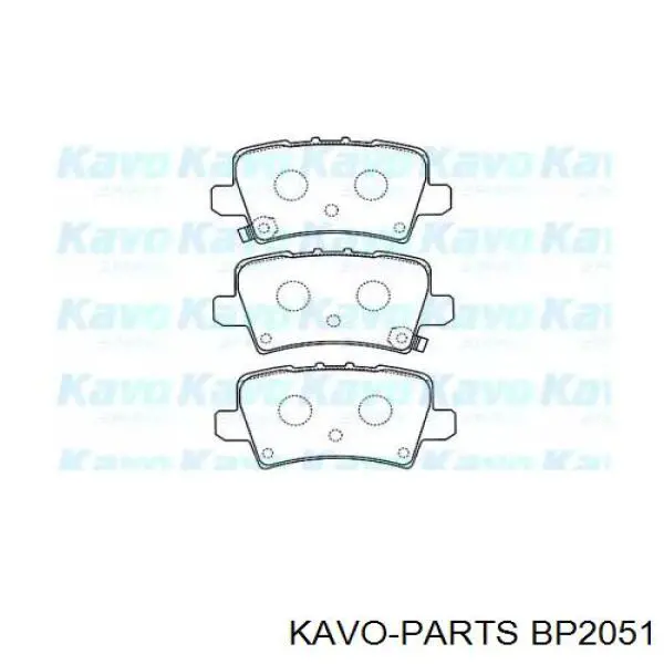 BP2051 Kavo Parts задние тормозные колодки