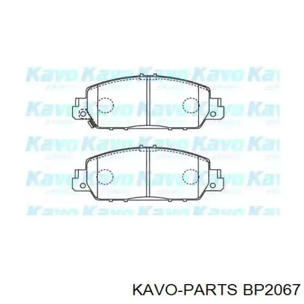 BP2067 Kavo Parts sapatas do freio dianteiras de disco