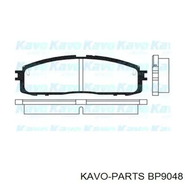 Задние тормозные колодки BP9048 Kavo Parts