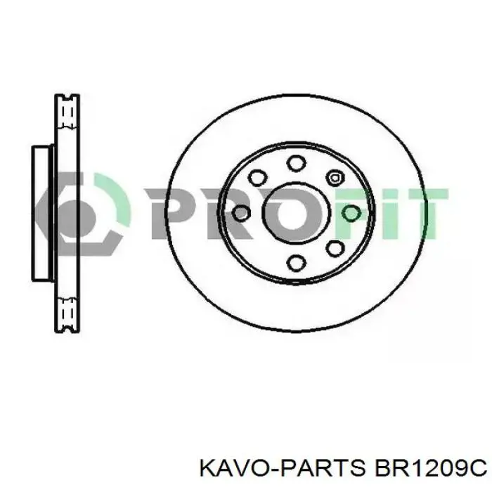 Купить BR1209C Kavo Parts Ротор тормозной