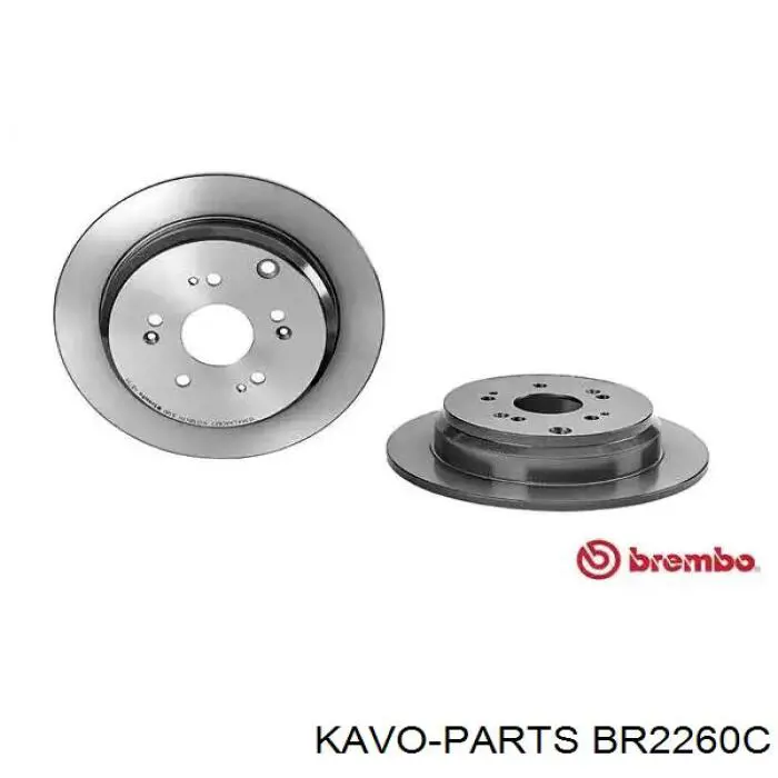 Диск гальмівний задній BR2260C Kavo Parts