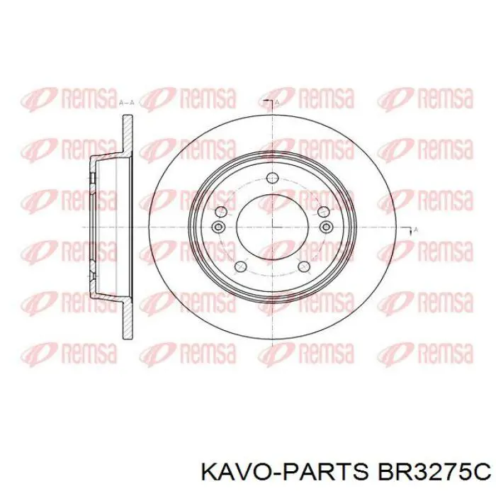 Задний тормозной диск Kavo Parts BR3275C цена, от 22.34 USD